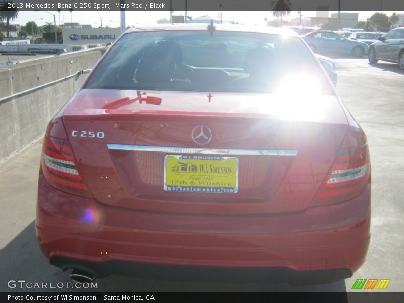 Mars Red / Black 2013 Mercedes-Benz C 250 Sport