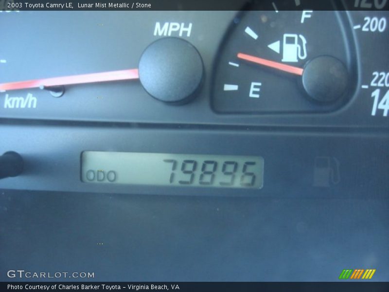 Lunar Mist Metallic / Stone 2003 Toyota Camry LE