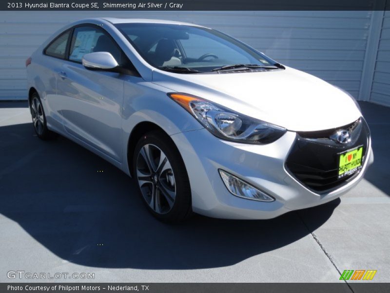 Shimmering Air Silver / Gray 2013 Hyundai Elantra Coupe SE