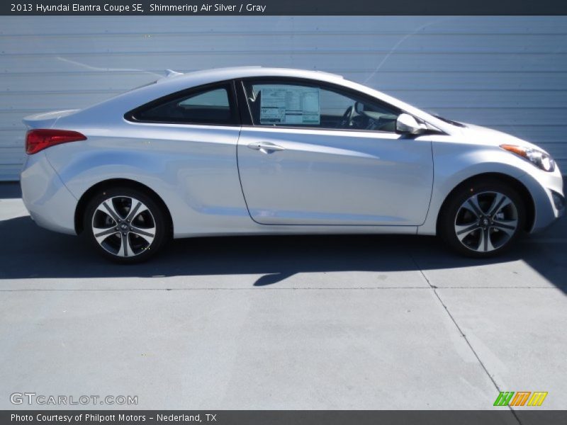 Shimmering Air Silver / Gray 2013 Hyundai Elantra Coupe SE