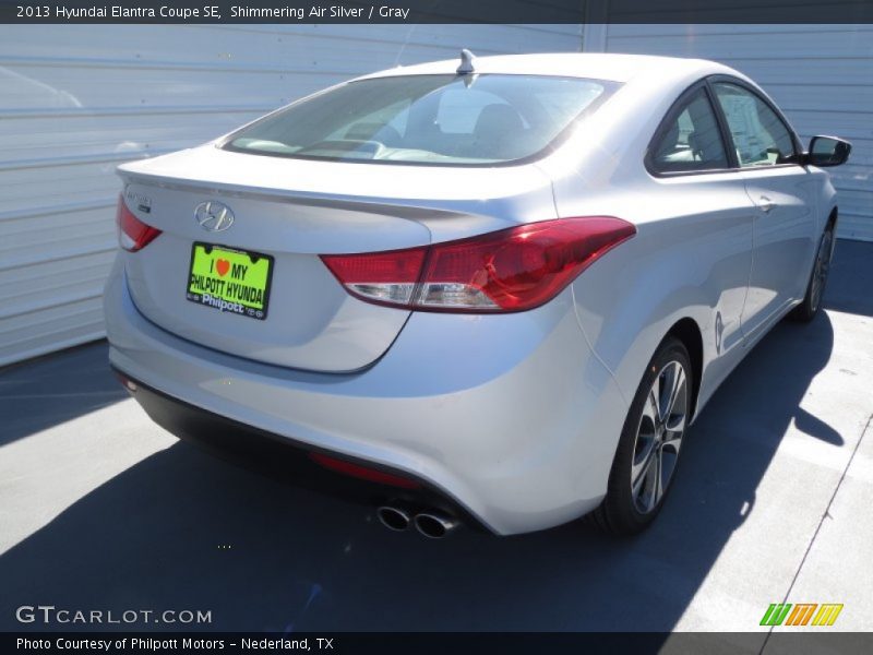 Shimmering Air Silver / Gray 2013 Hyundai Elantra Coupe SE