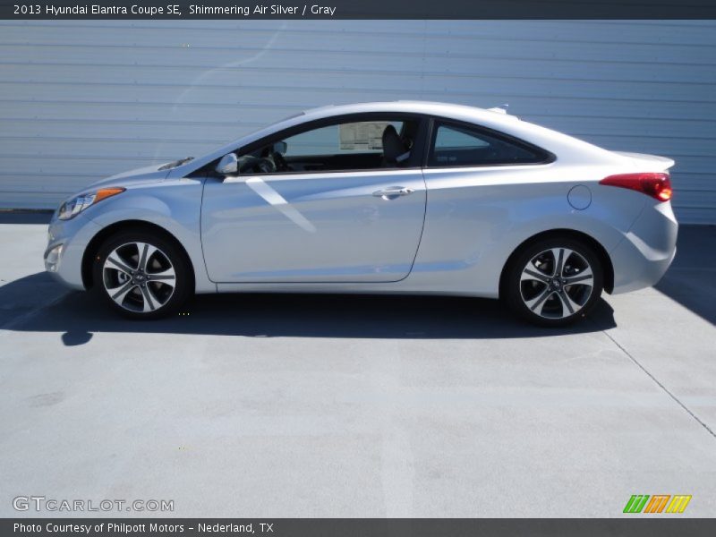 Shimmering Air Silver / Gray 2013 Hyundai Elantra Coupe SE