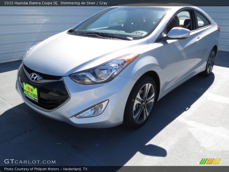 Shimmering Air Silver / Gray 2013 Hyundai Elantra Coupe SE