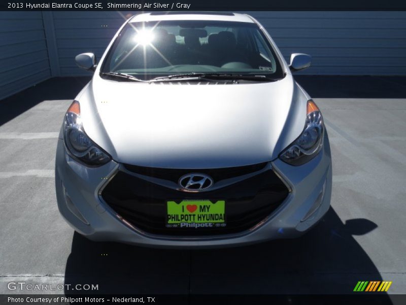 Shimmering Air Silver / Gray 2013 Hyundai Elantra Coupe SE