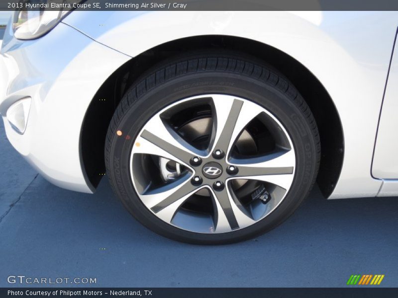 Shimmering Air Silver / Gray 2013 Hyundai Elantra Coupe SE