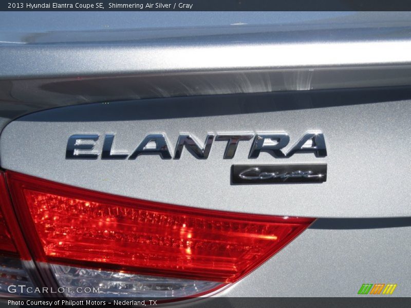 Shimmering Air Silver / Gray 2013 Hyundai Elantra Coupe SE