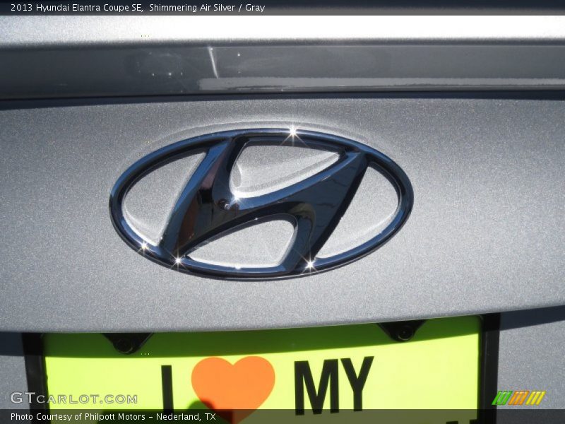 Shimmering Air Silver / Gray 2013 Hyundai Elantra Coupe SE