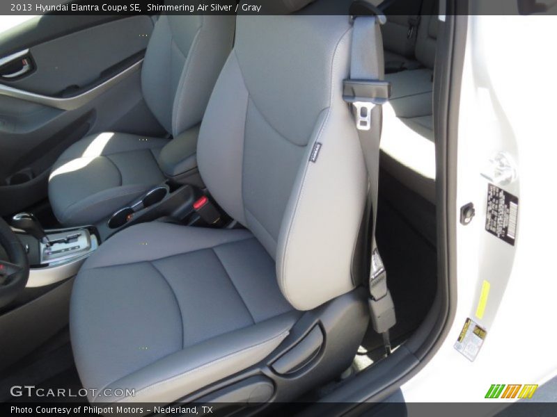 Shimmering Air Silver / Gray 2013 Hyundai Elantra Coupe SE