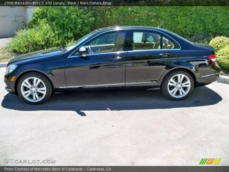 Black / Black/Sahara Beige 2008 Mercedes-Benz C 300 Luxury
