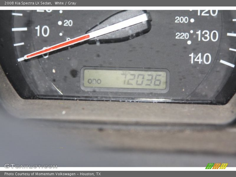White / Gray 2008 Kia Spectra LX Sedan