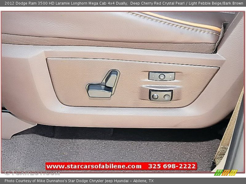 Deep Cherry Red Crystal Pearl / Light Pebble Beige/Bark Brown 2012 Dodge Ram 3500 HD Laramie Longhorn Mega Cab 4x4 Dually