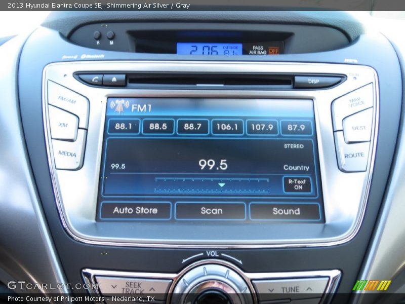 Shimmering Air Silver / Gray 2013 Hyundai Elantra Coupe SE
