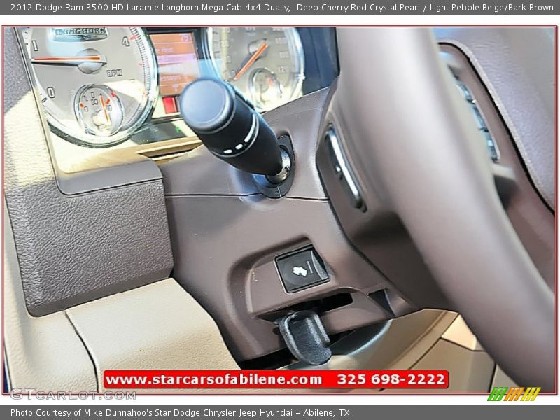 Deep Cherry Red Crystal Pearl / Light Pebble Beige/Bark Brown 2012 Dodge Ram 3500 HD Laramie Longhorn Mega Cab 4x4 Dually