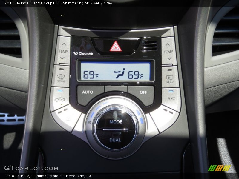 Shimmering Air Silver / Gray 2013 Hyundai Elantra Coupe SE