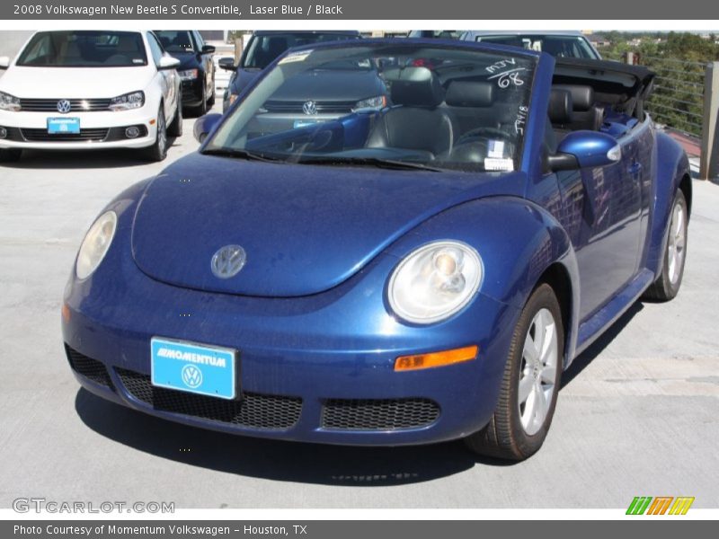 Laser Blue / Black 2008 Volkswagen New Beetle S Convertible