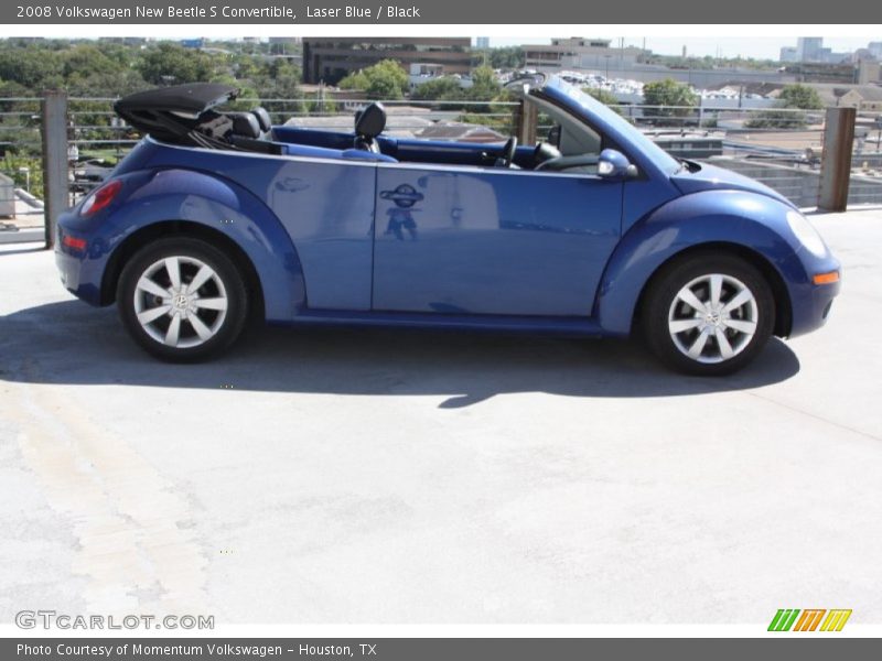 Laser Blue / Black 2008 Volkswagen New Beetle S Convertible