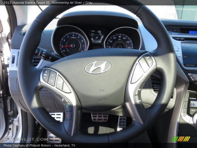 Shimmering Air Silver / Gray 2013 Hyundai Elantra Coupe SE