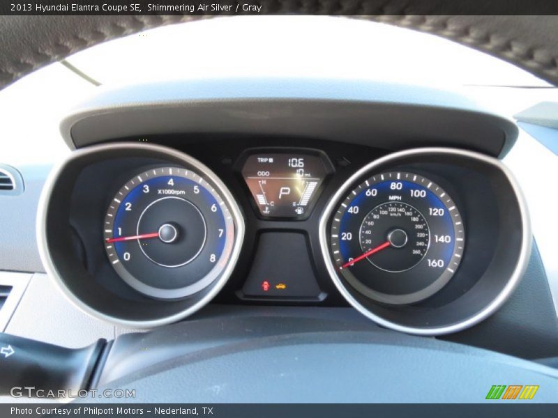 Shimmering Air Silver / Gray 2013 Hyundai Elantra Coupe SE