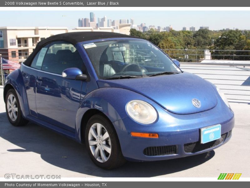 Laser Blue / Black 2008 Volkswagen New Beetle S Convertible