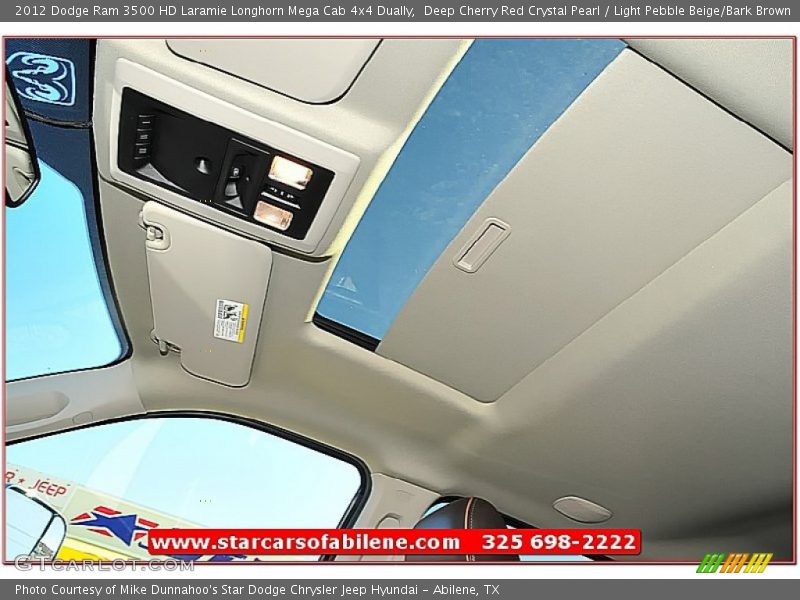 Deep Cherry Red Crystal Pearl / Light Pebble Beige/Bark Brown 2012 Dodge Ram 3500 HD Laramie Longhorn Mega Cab 4x4 Dually