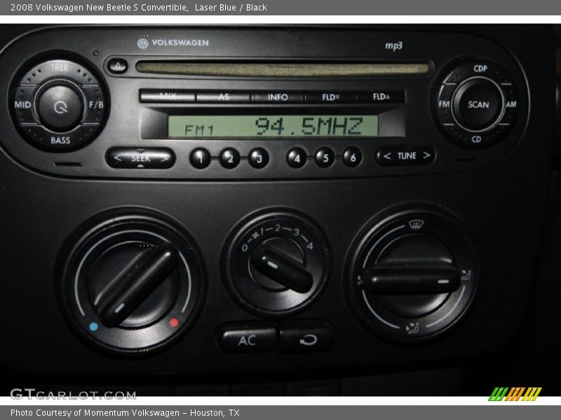 Laser Blue / Black 2008 Volkswagen New Beetle S Convertible