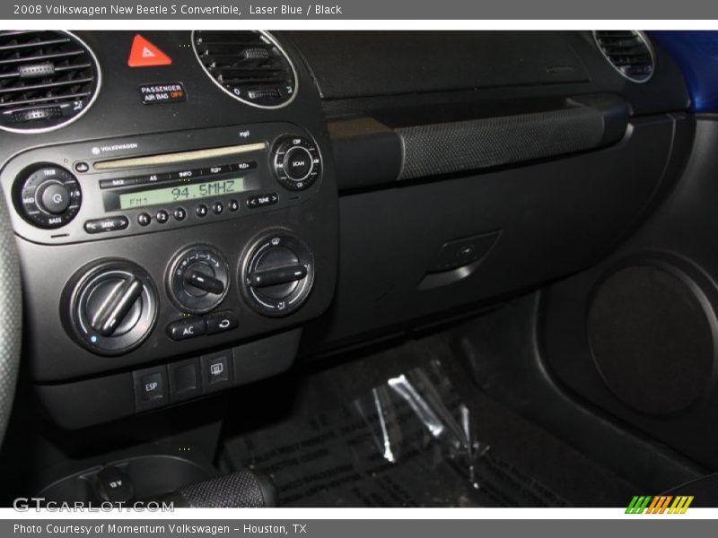 Laser Blue / Black 2008 Volkswagen New Beetle S Convertible