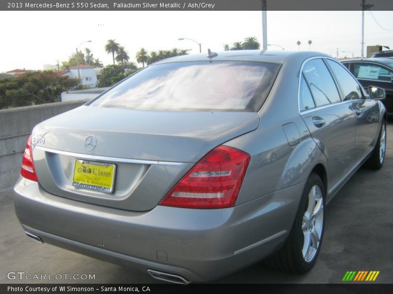 Palladium Silver Metallic / Ash/Grey 2013 Mercedes-Benz S 550 Sedan