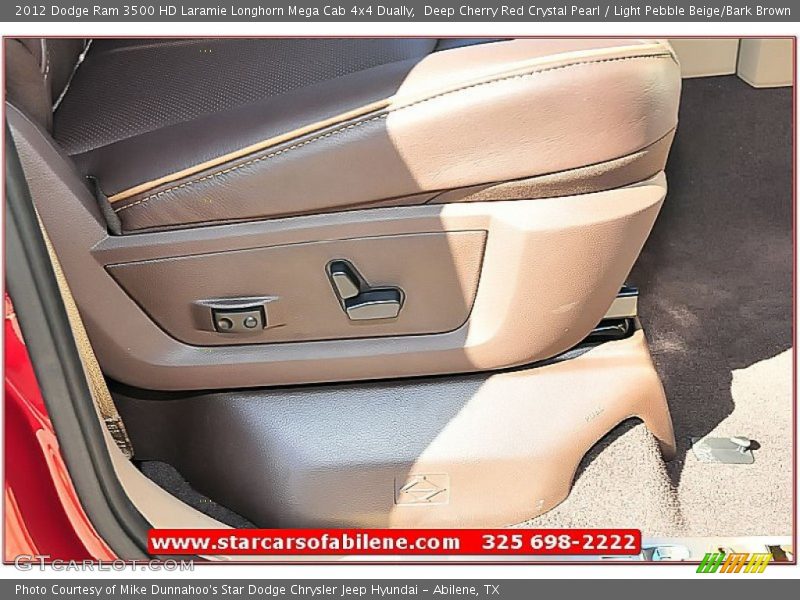 Deep Cherry Red Crystal Pearl / Light Pebble Beige/Bark Brown 2012 Dodge Ram 3500 HD Laramie Longhorn Mega Cab 4x4 Dually