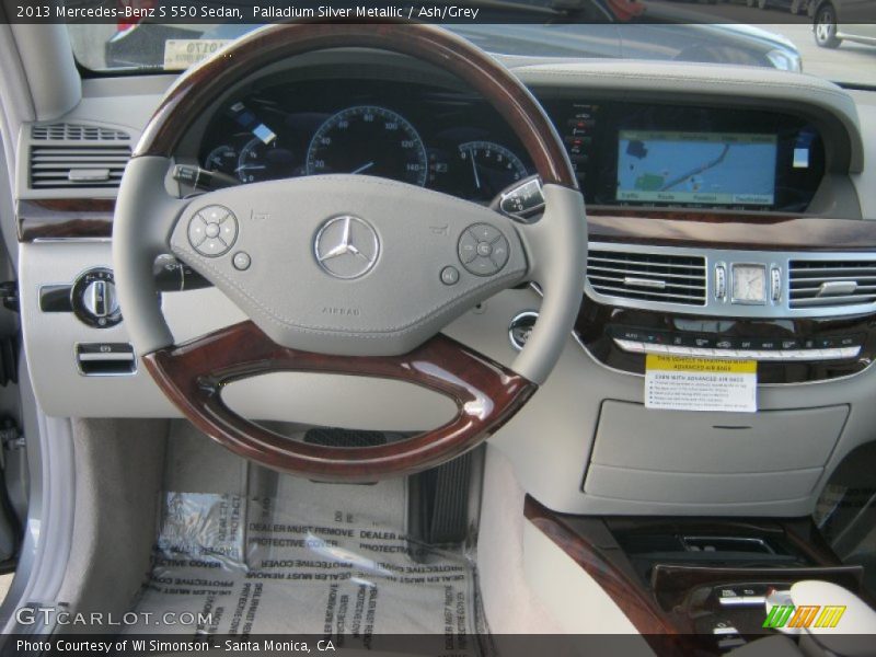Palladium Silver Metallic / Ash/Grey 2013 Mercedes-Benz S 550 Sedan