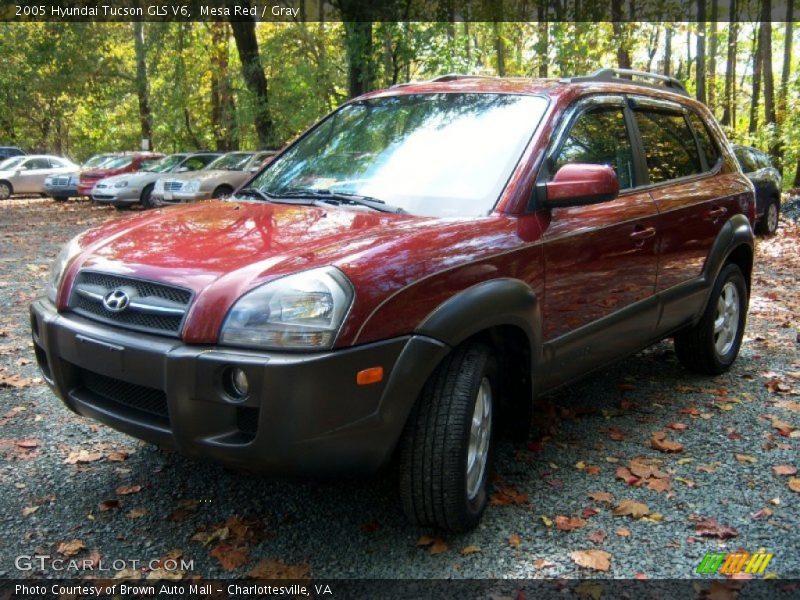 Mesa Red / Gray 2005 Hyundai Tucson GLS V6
