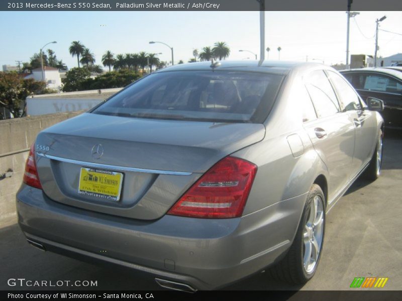 Palladium Silver Metallic / Ash/Grey 2013 Mercedes-Benz S 550 Sedan