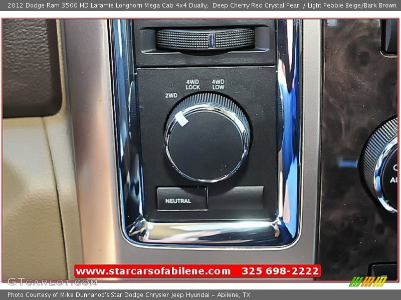 Deep Cherry Red Crystal Pearl / Light Pebble Beige/Bark Brown 2012 Dodge Ram 3500 HD Laramie Longhorn Mega Cab 4x4 Dually