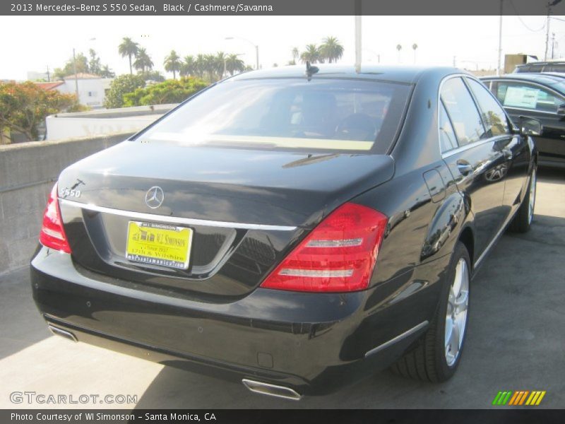 Black / Cashmere/Savanna 2013 Mercedes-Benz S 550 Sedan