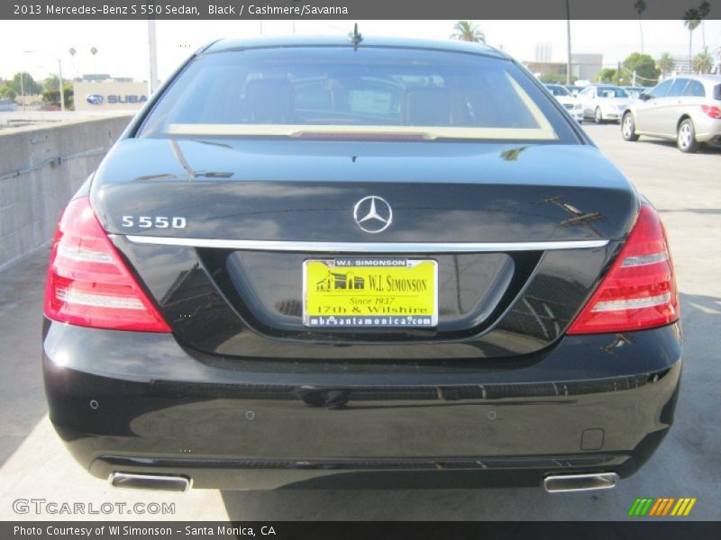 Black / Cashmere/Savanna 2013 Mercedes-Benz S 550 Sedan