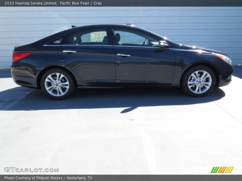 Pacific Blue Pearl / Gray 2013 Hyundai Sonata Limited