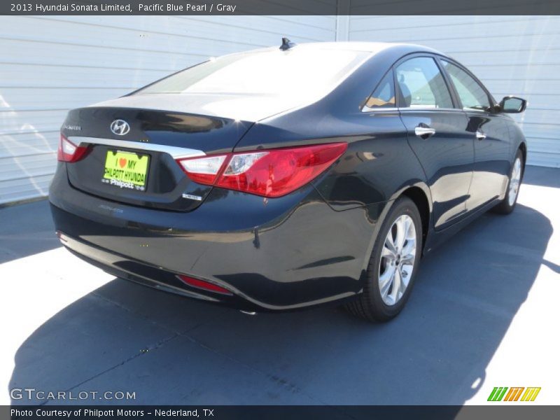 Pacific Blue Pearl / Gray 2013 Hyundai Sonata Limited