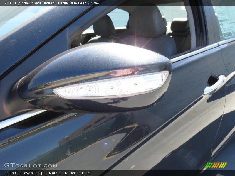 Pacific Blue Pearl / Gray 2013 Hyundai Sonata Limited
