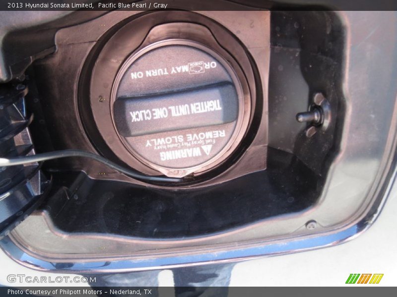 Pacific Blue Pearl / Gray 2013 Hyundai Sonata Limited