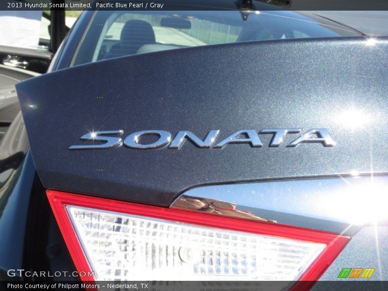 Pacific Blue Pearl / Gray 2013 Hyundai Sonata Limited