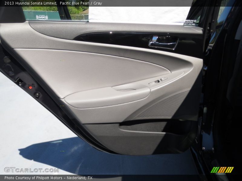 Pacific Blue Pearl / Gray 2013 Hyundai Sonata Limited