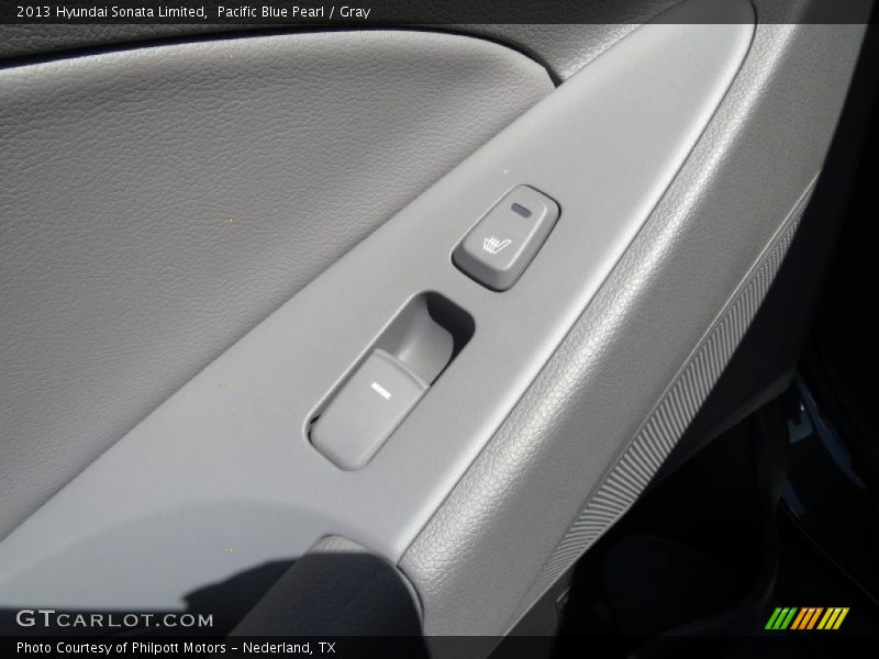 Pacific Blue Pearl / Gray 2013 Hyundai Sonata Limited