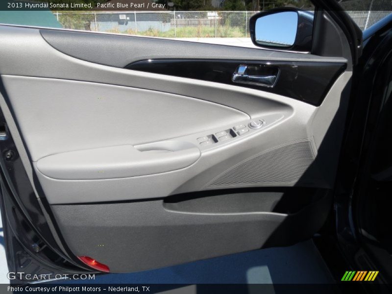 Pacific Blue Pearl / Gray 2013 Hyundai Sonata Limited