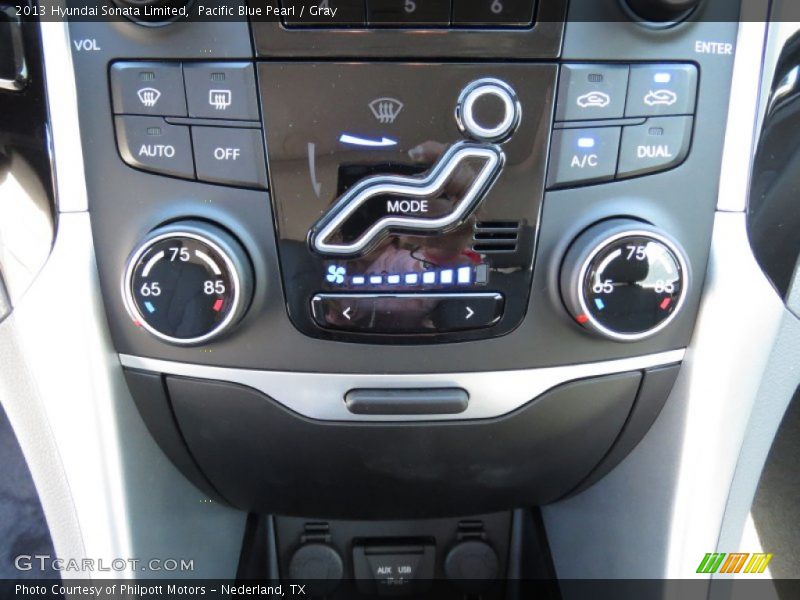 Pacific Blue Pearl / Gray 2013 Hyundai Sonata Limited