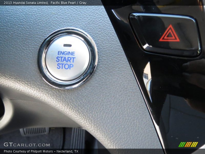 Pacific Blue Pearl / Gray 2013 Hyundai Sonata Limited