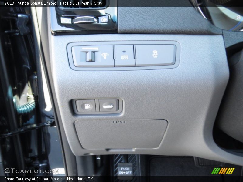 Pacific Blue Pearl / Gray 2013 Hyundai Sonata Limited