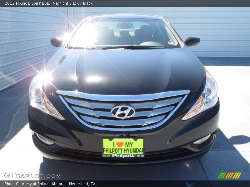 Midnight Black / Black 2013 Hyundai Sonata SE
