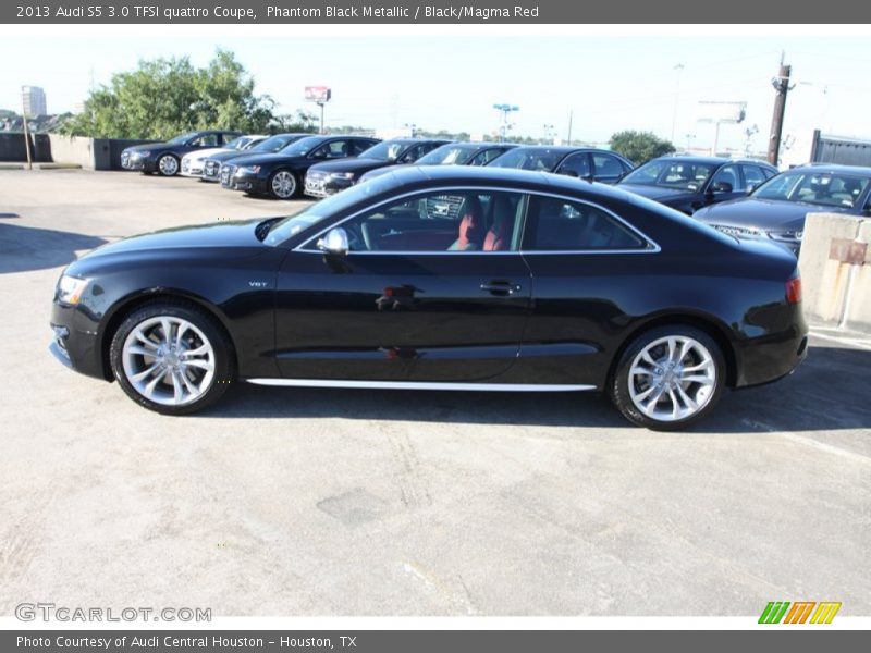 Phantom Black Metallic / Black/Magma Red 2013 Audi S5 3.0 TFSI quattro Coupe