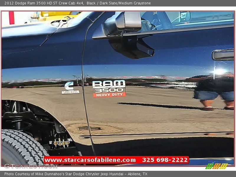 Black / Dark Slate/Medium Graystone 2012 Dodge Ram 3500 HD ST Crew Cab 4x4