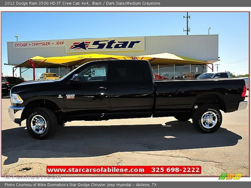 Black / Dark Slate/Medium Graystone 2012 Dodge Ram 3500 HD ST Crew Cab 4x4