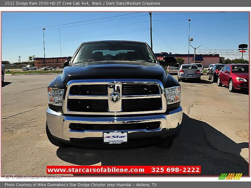 Black / Dark Slate/Medium Graystone 2012 Dodge Ram 3500 HD ST Crew Cab 4x4